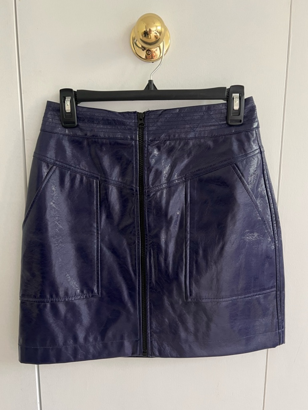 Rebecca Minkoff Marguerite faux leather zip mini skirt